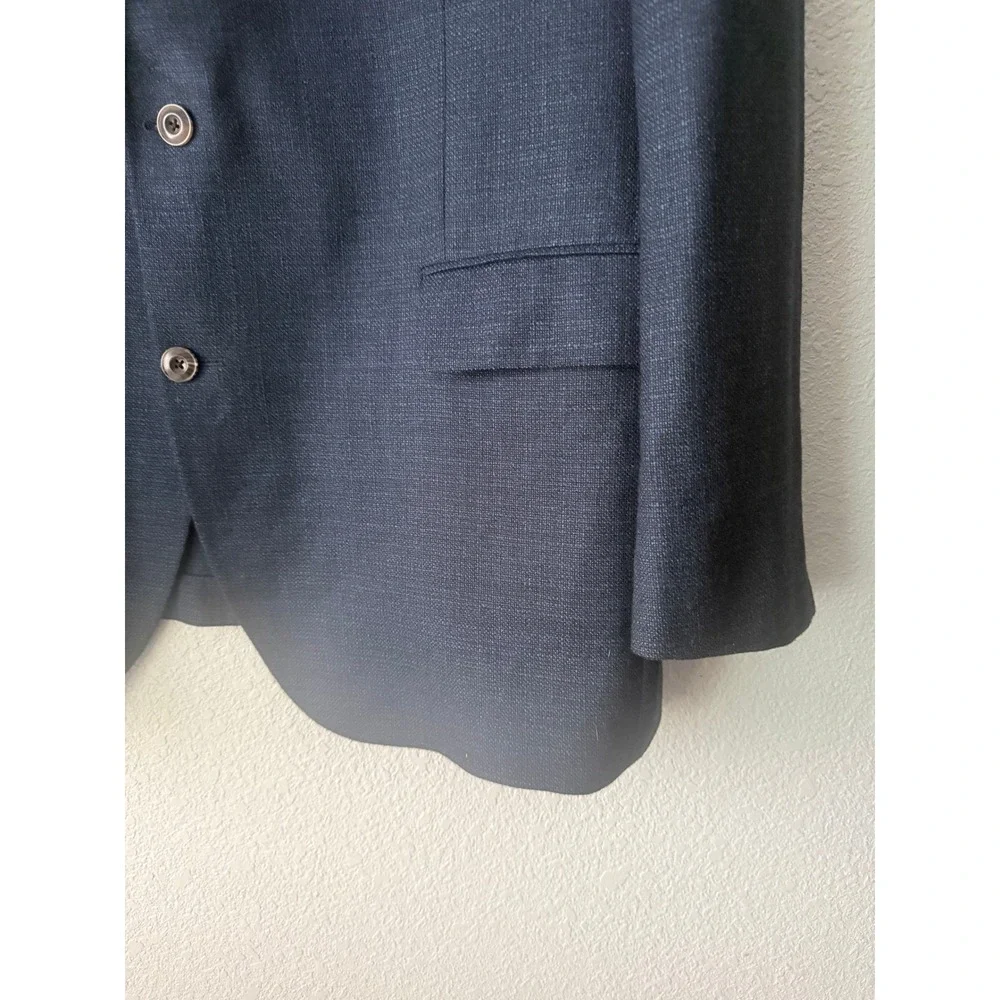Jack Victor Blazer Men Size 46 Blue Super 110s Wool Sport Coat‎ Italy